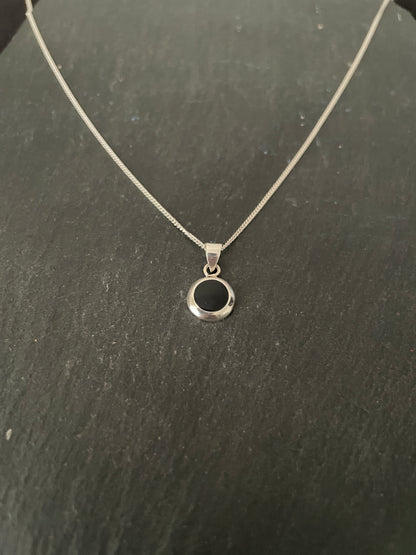 Round Black Onyx Pendant image 1