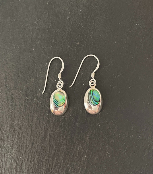 Paua Shell and Silver Earrings image 0