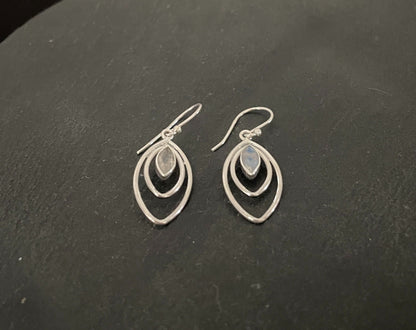 Moonstone and Silver Earrings image 1