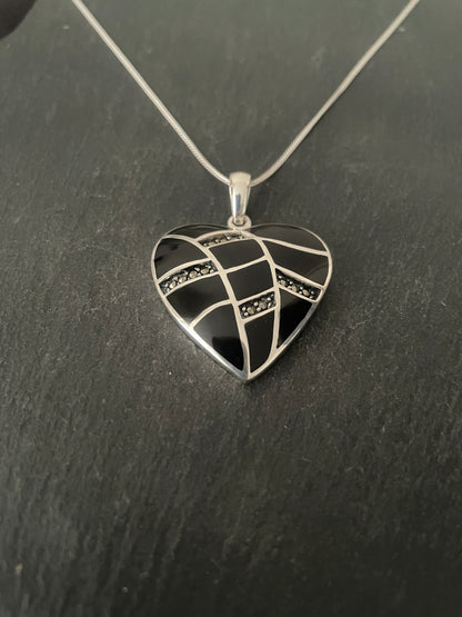 Marcasite Heart Pendant image 1