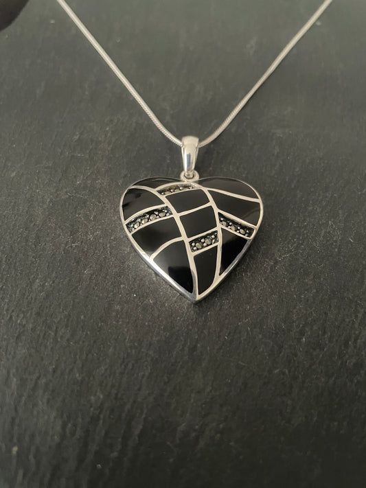 Marcasite Heart Pendant image 1