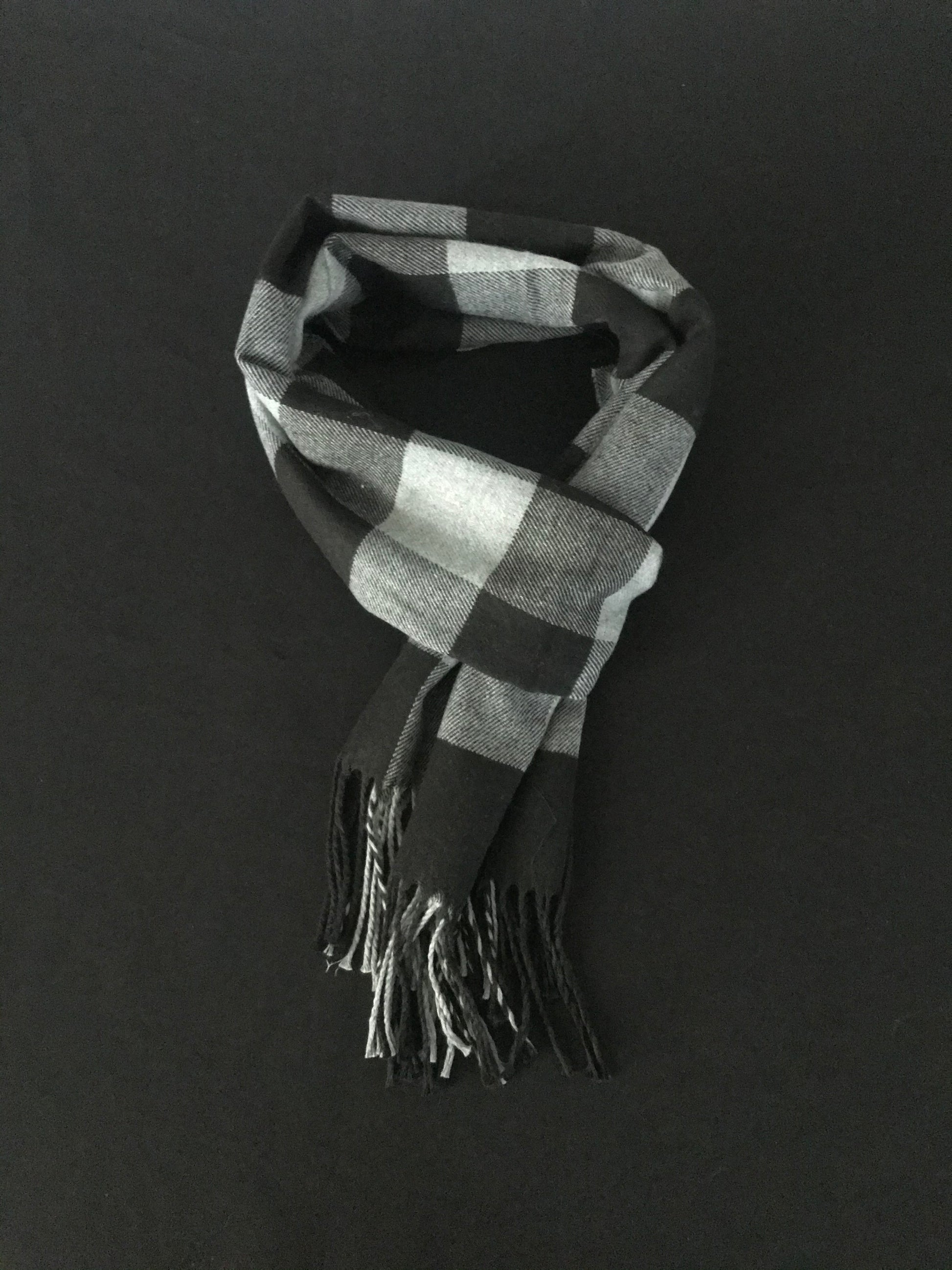 Grey Checked Scarf image 0