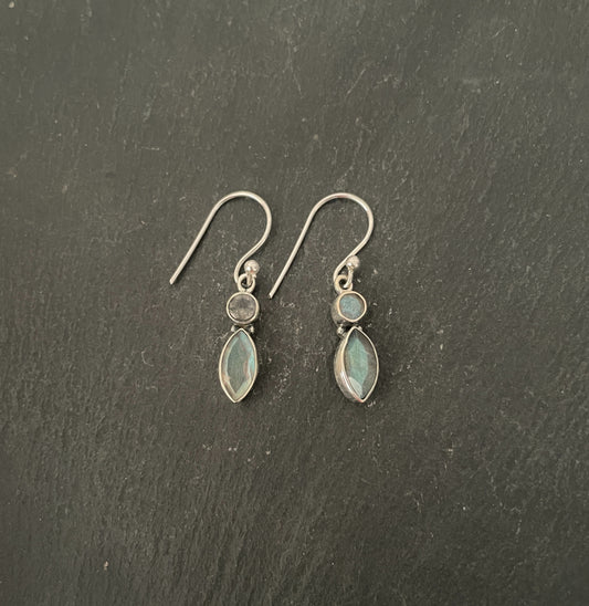 Labradorite and Silver Earrings image 0