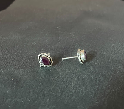 Ruby Stud Earrings image 1