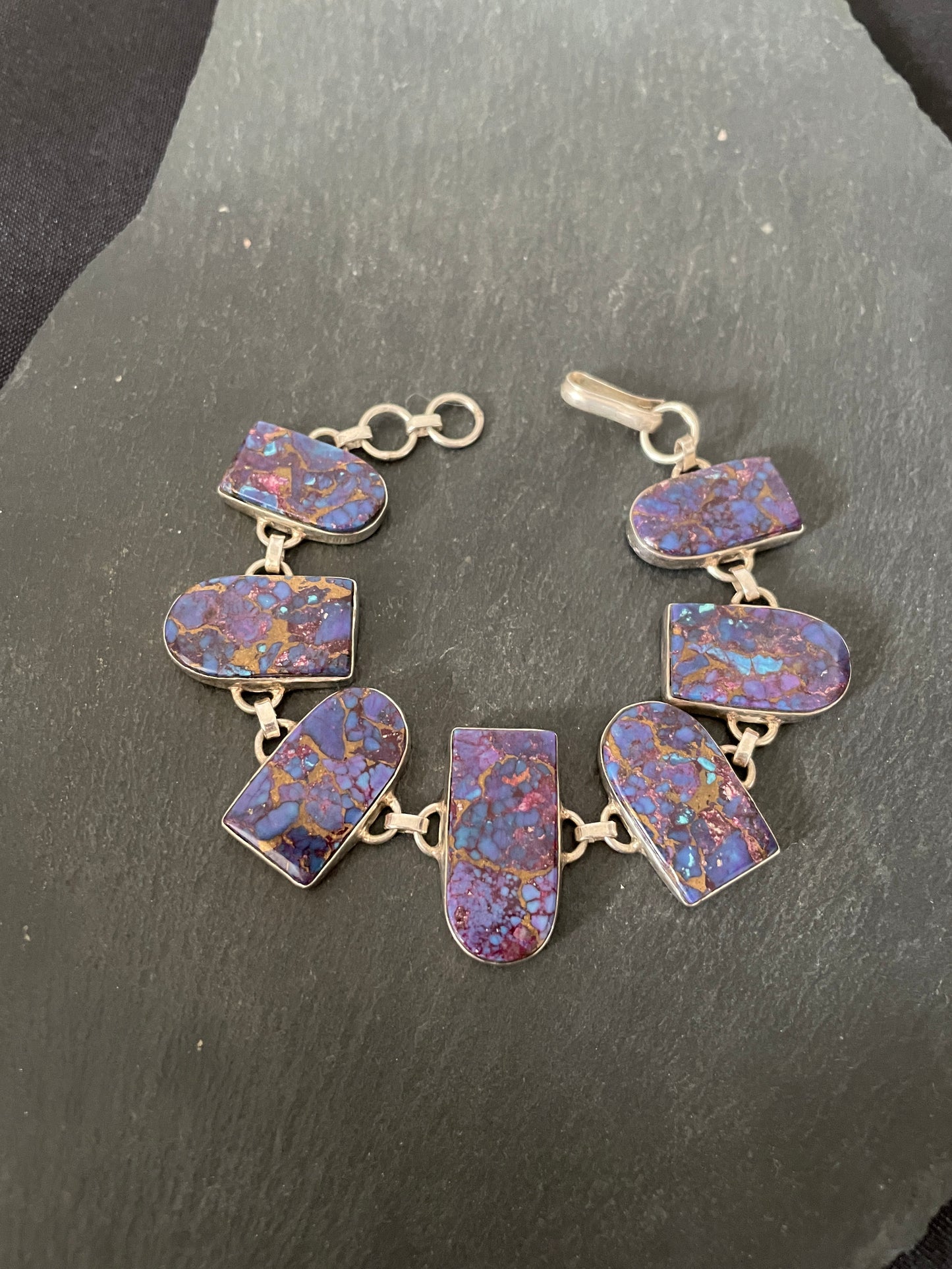 Purple Mohave Turquoise Shield-shaped Bracelet image 2