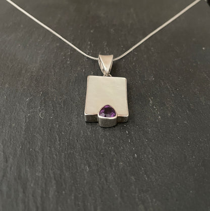 Amethyst and Mother of Pearl Pendant image 1