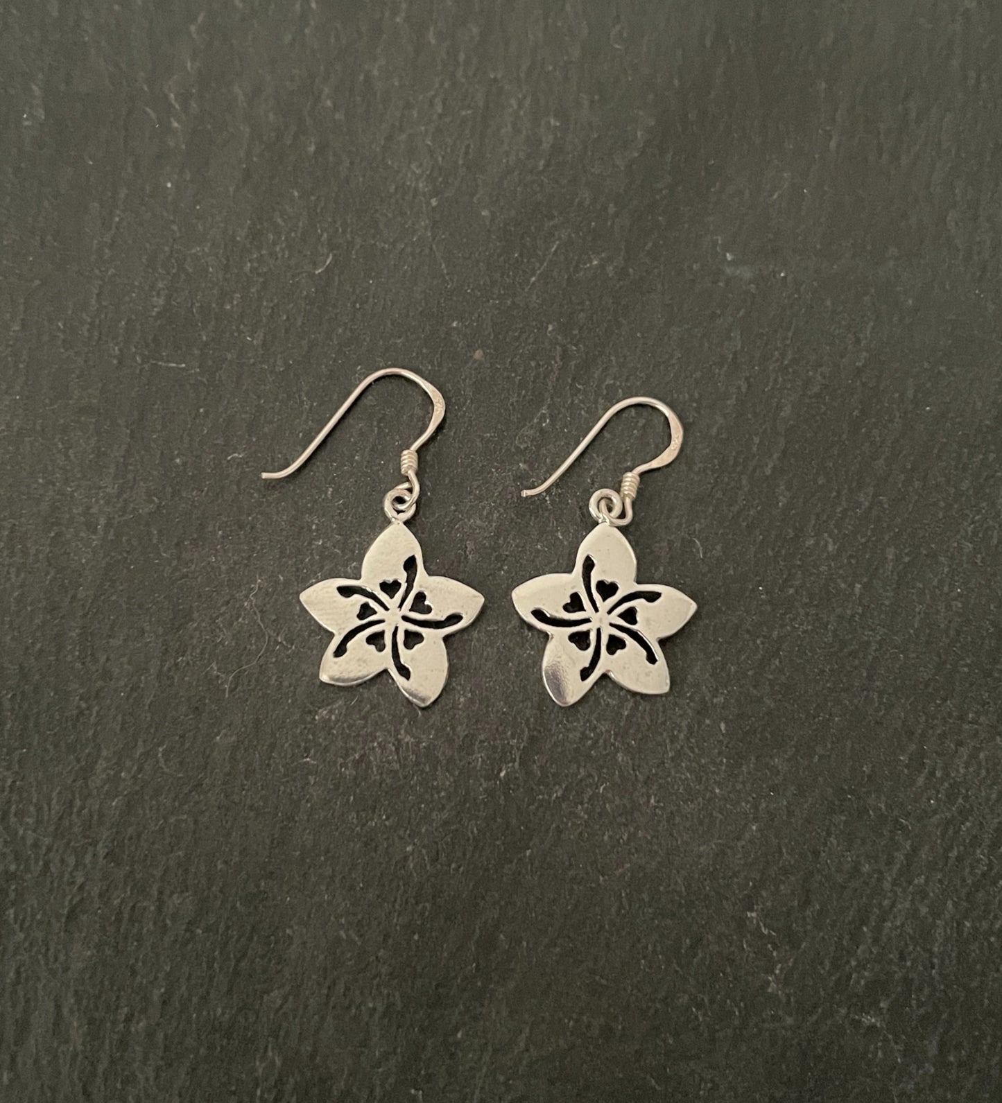 Silver Flower Earrings image 0