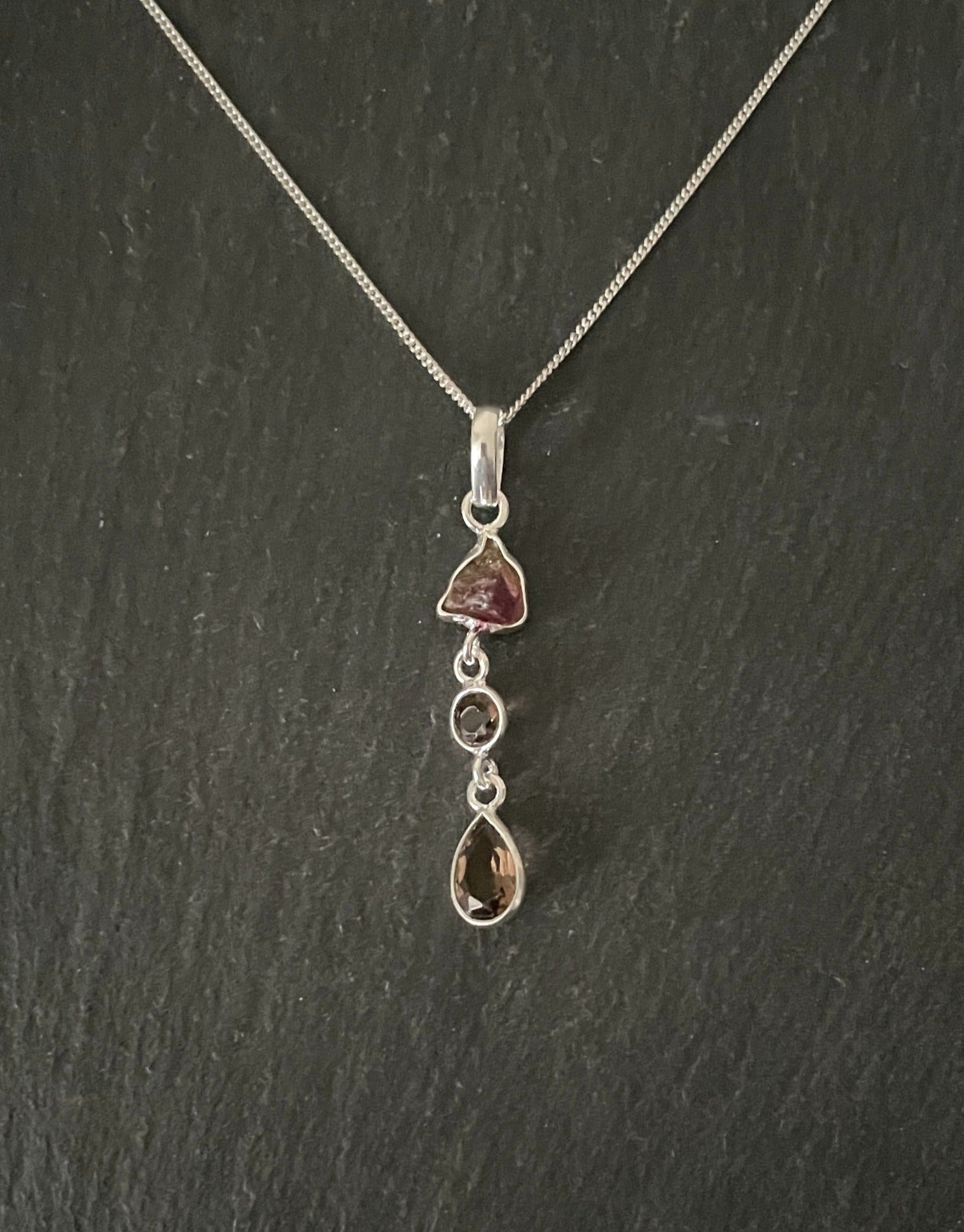 Smokey Quartz and Silver Pendant image 0