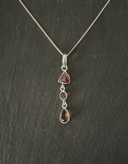 Smokey Quartz and Silver Pendant image 0