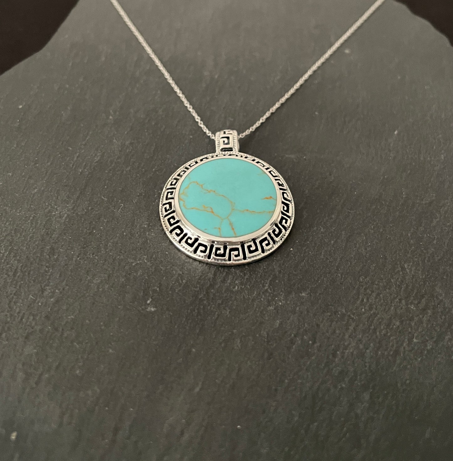 Round Turquoise Pendant image 2