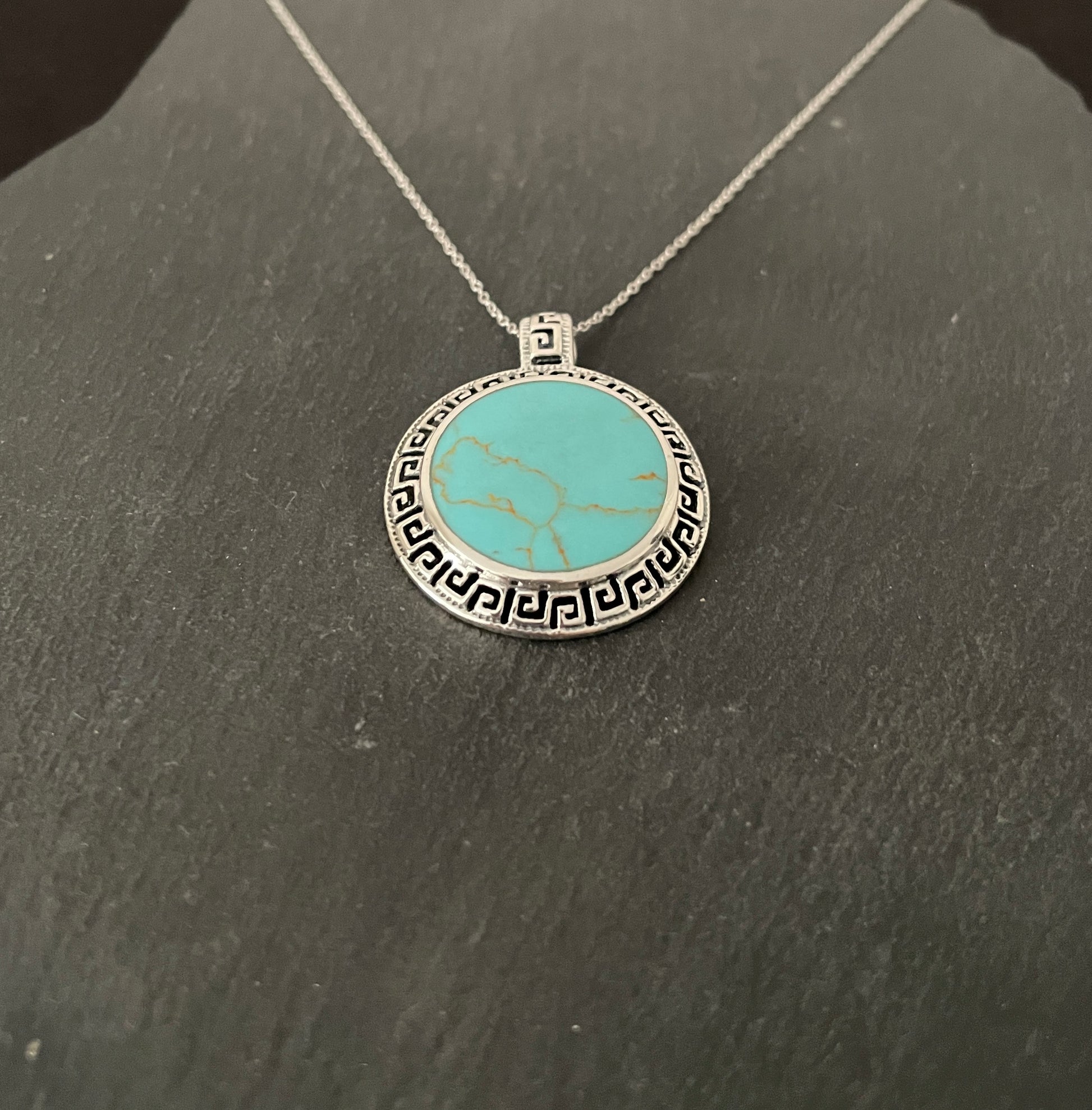 Round Turquoise Pendant image 2