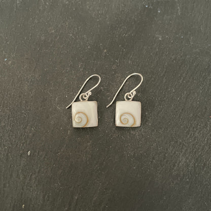 Shiva Shell Square Drop Earrings image 0