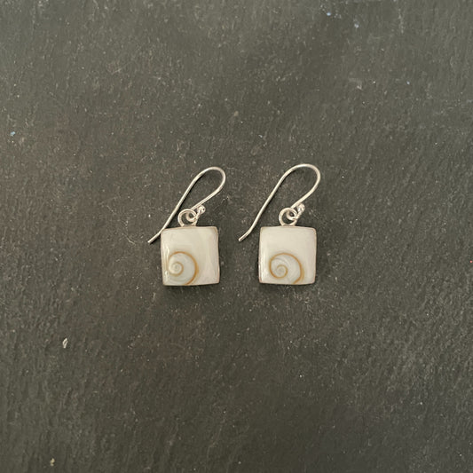 Shiva Shell Square Drop Earrings image 0