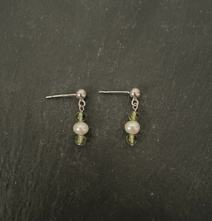 Pearl and Gemstone Earrings image 2