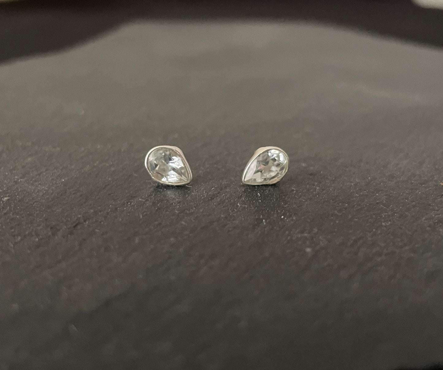 Blue Topaz Teardrop Studs image 0