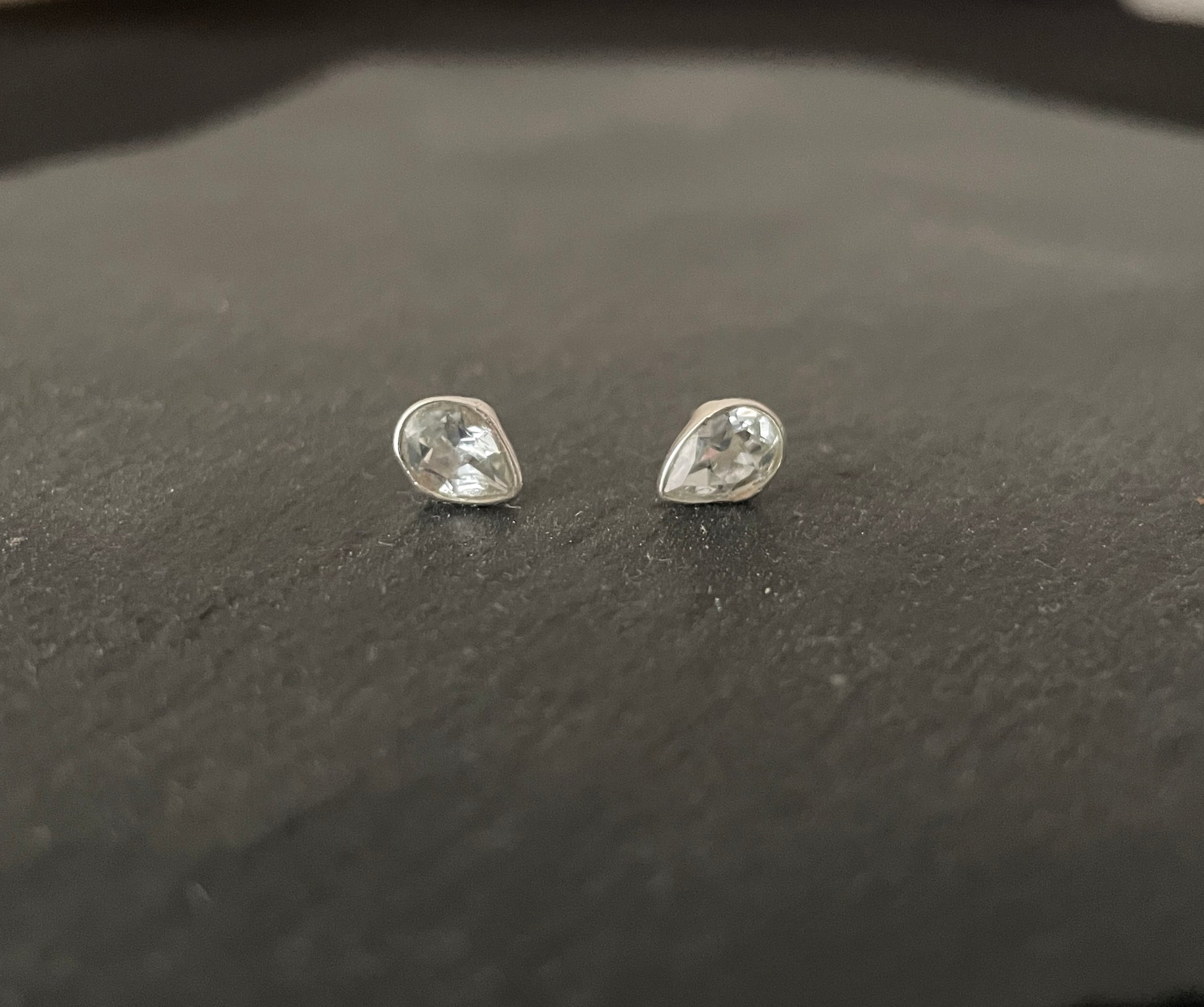 Blue Topaz Teardrop Studs image 0