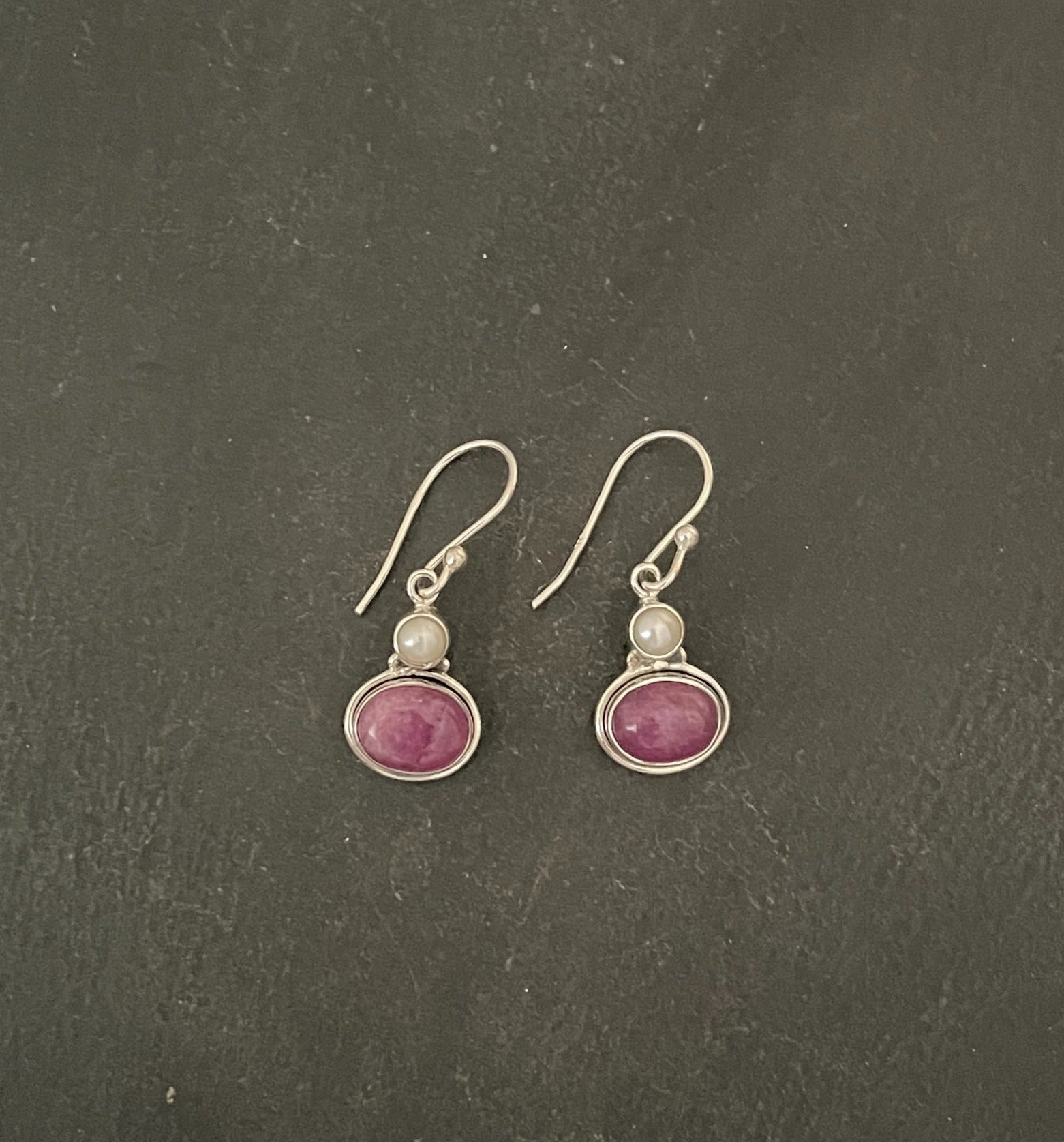 Ruby and Pearl Earrings image 0