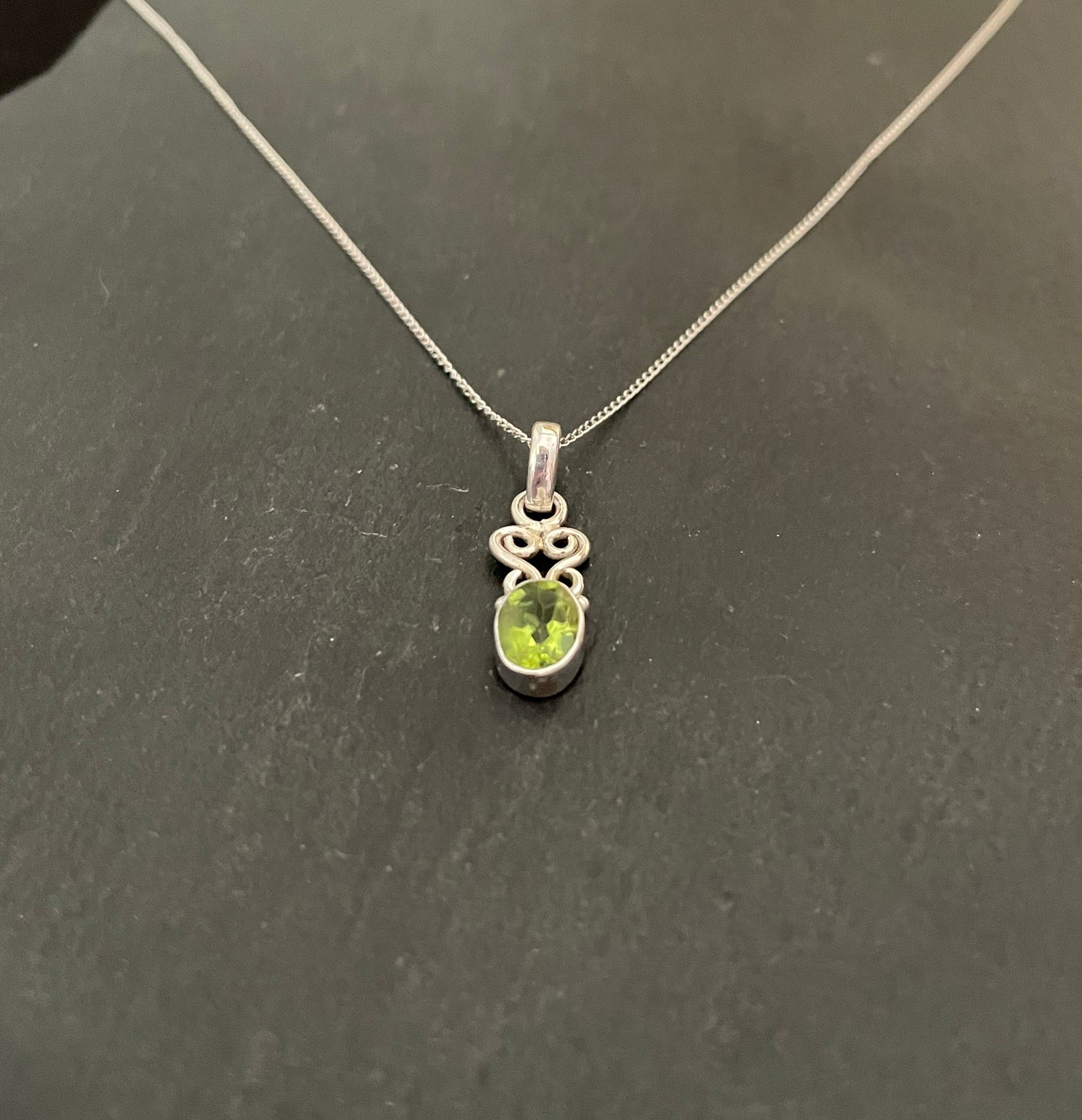 Peridot and Silver Pendant image 1