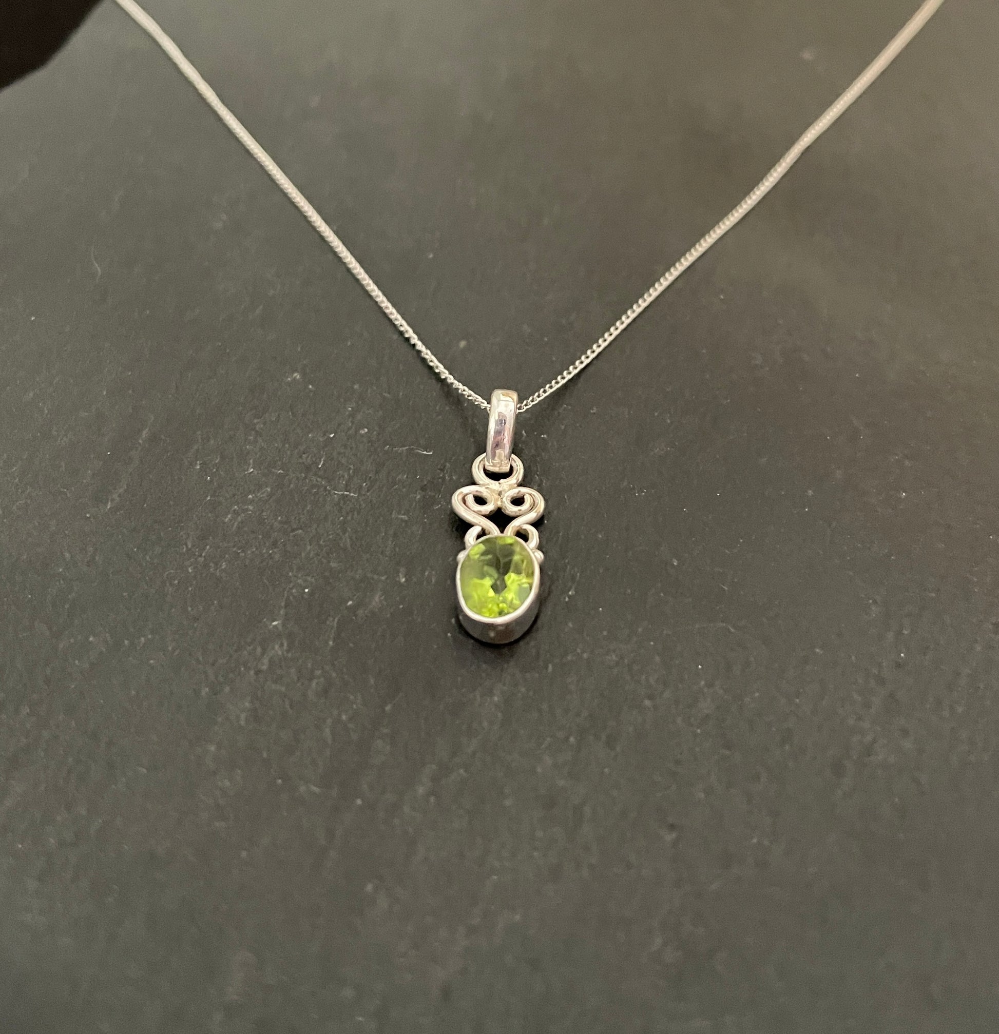 Peridot and Silver Pendant image 1