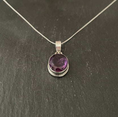 Amethyst Oval Pendant image 1
