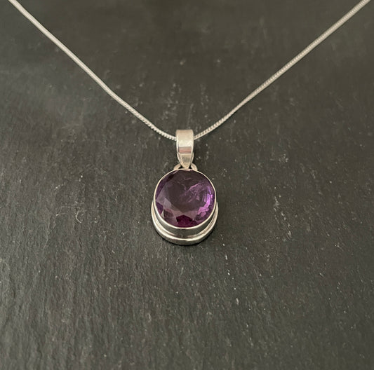 Amethyst Oval Pendant image 1