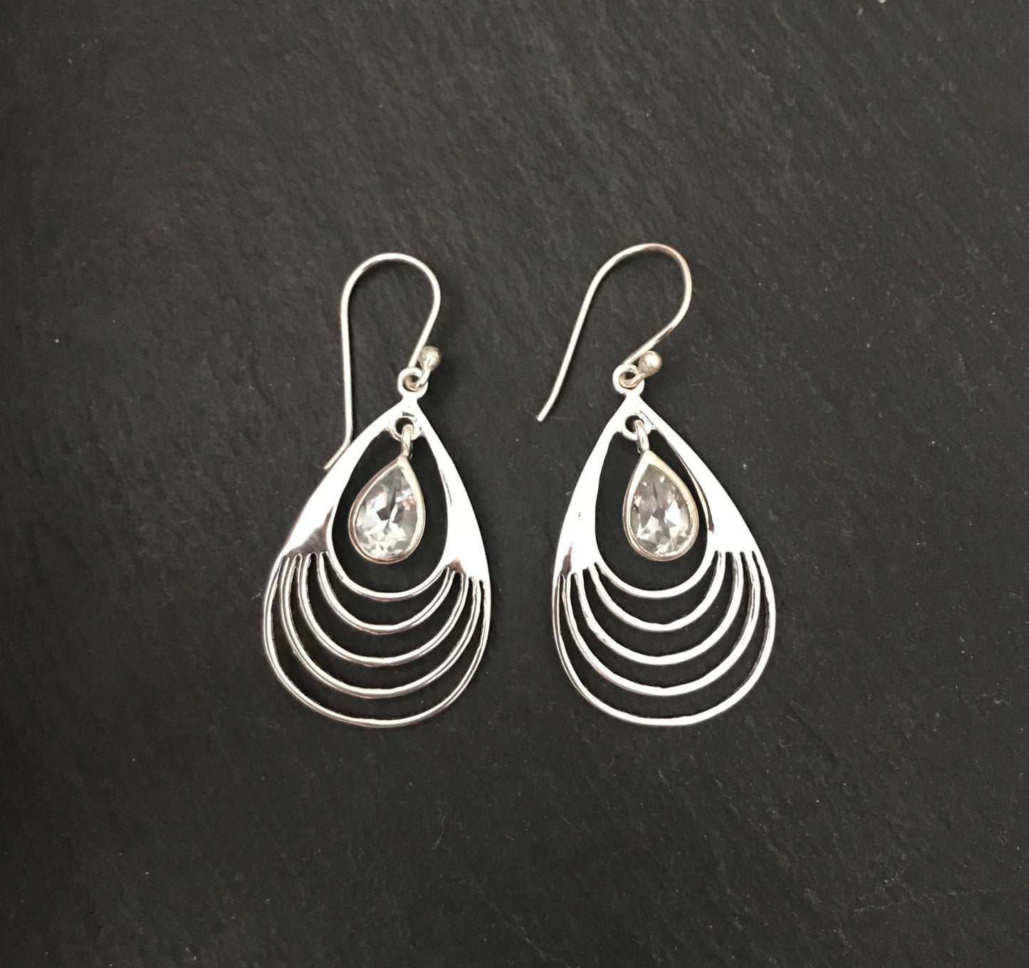 Blue Topaz and Silver Earrings image 0