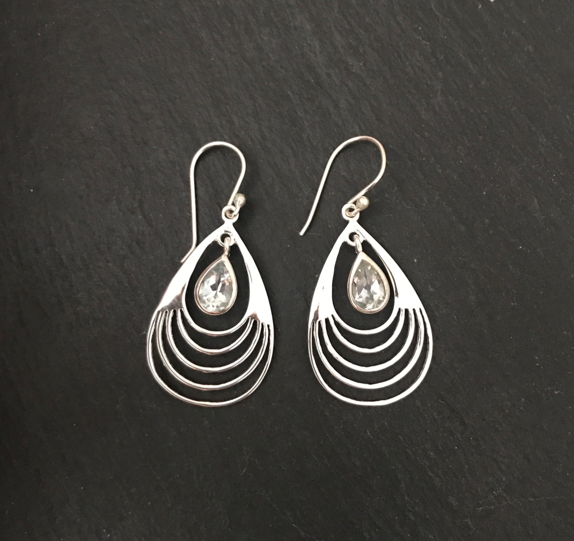 Blue Topaz and Silver Earrings image 0