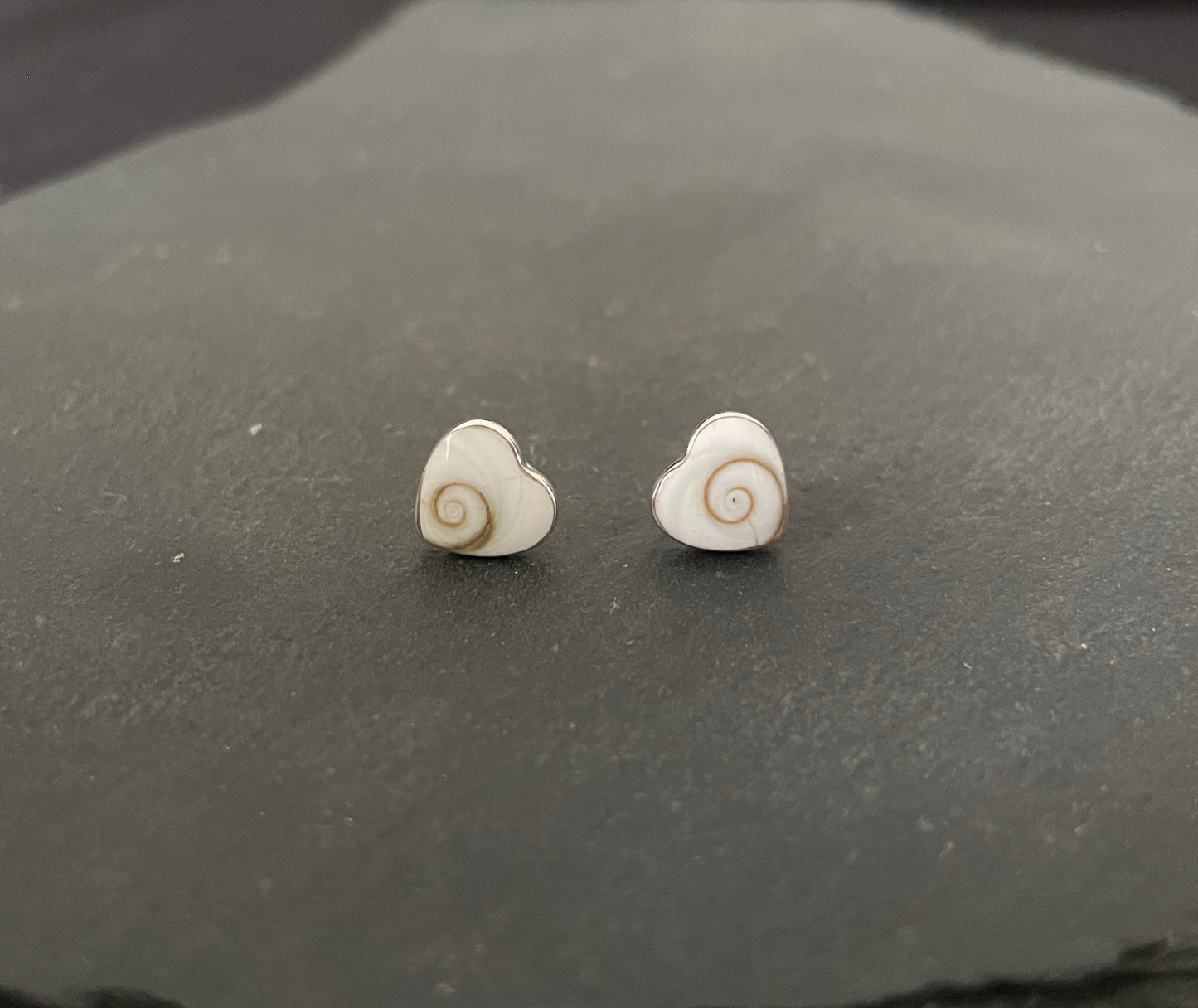 Shiva Shell Heart Stud Earrings image 0