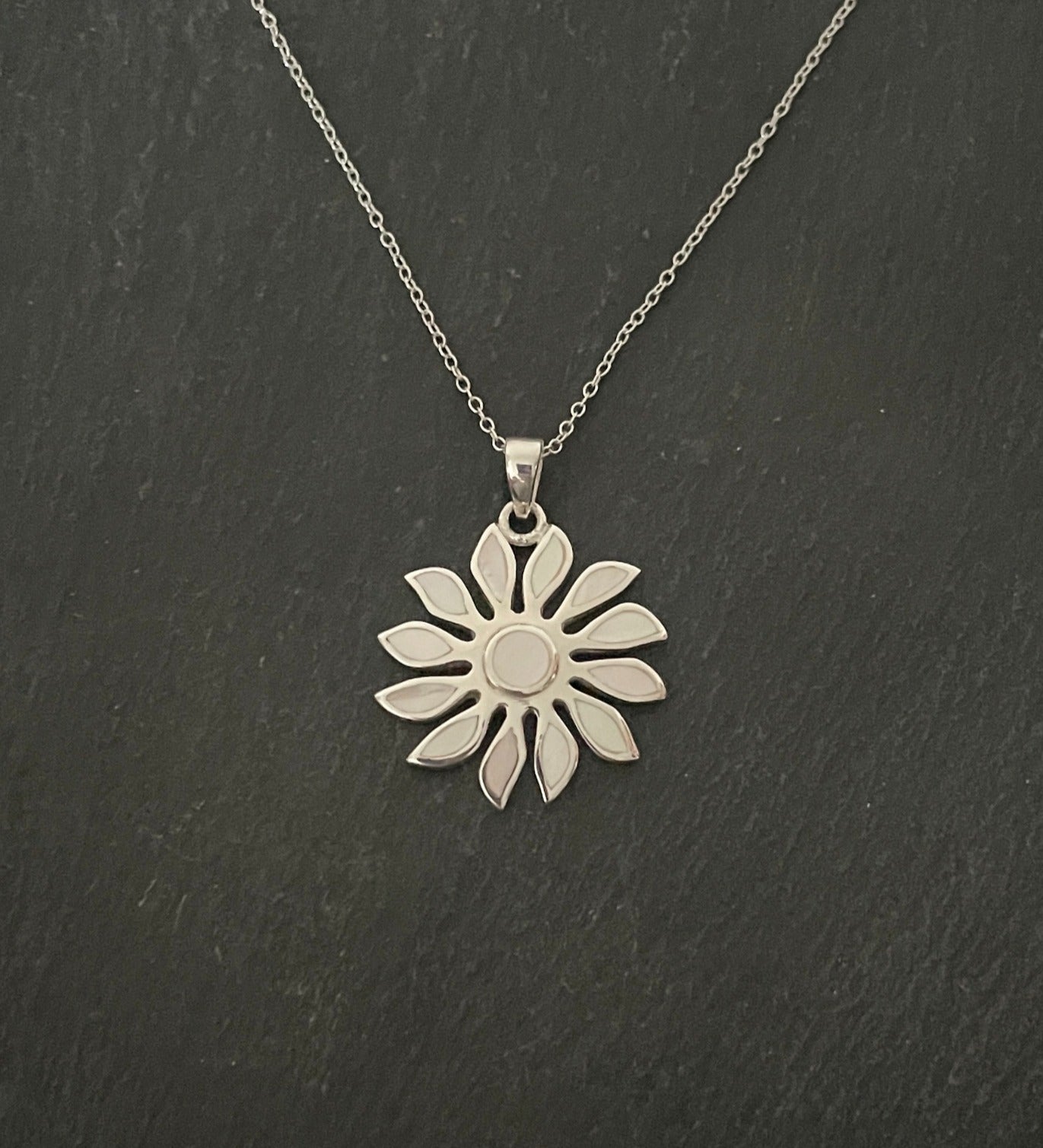 Mother of Pearl Flower Pendant image 0
