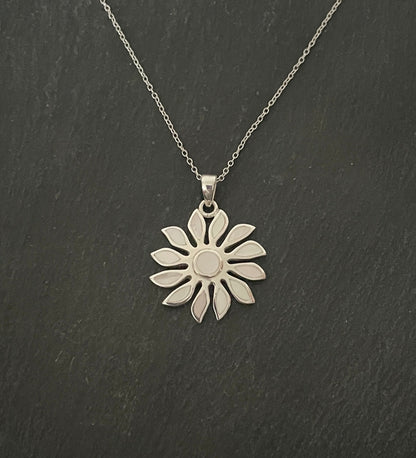 Mother of Pearl Flower Pendant image 0