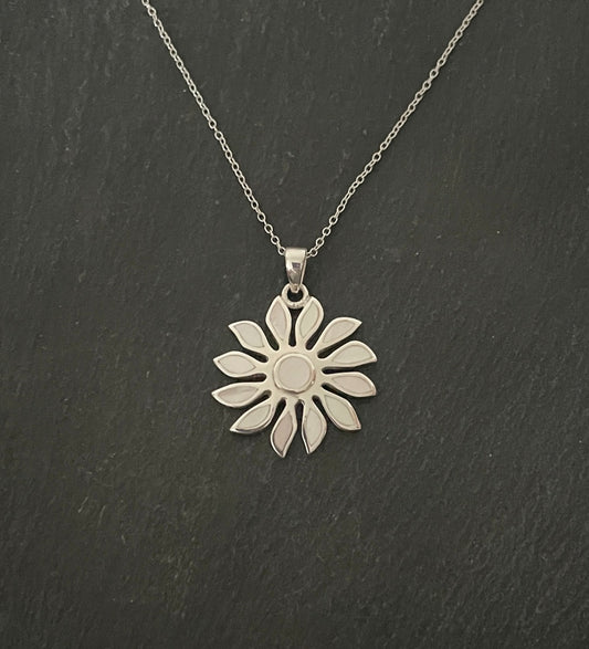Mother of Pearl Flower Pendant image 0