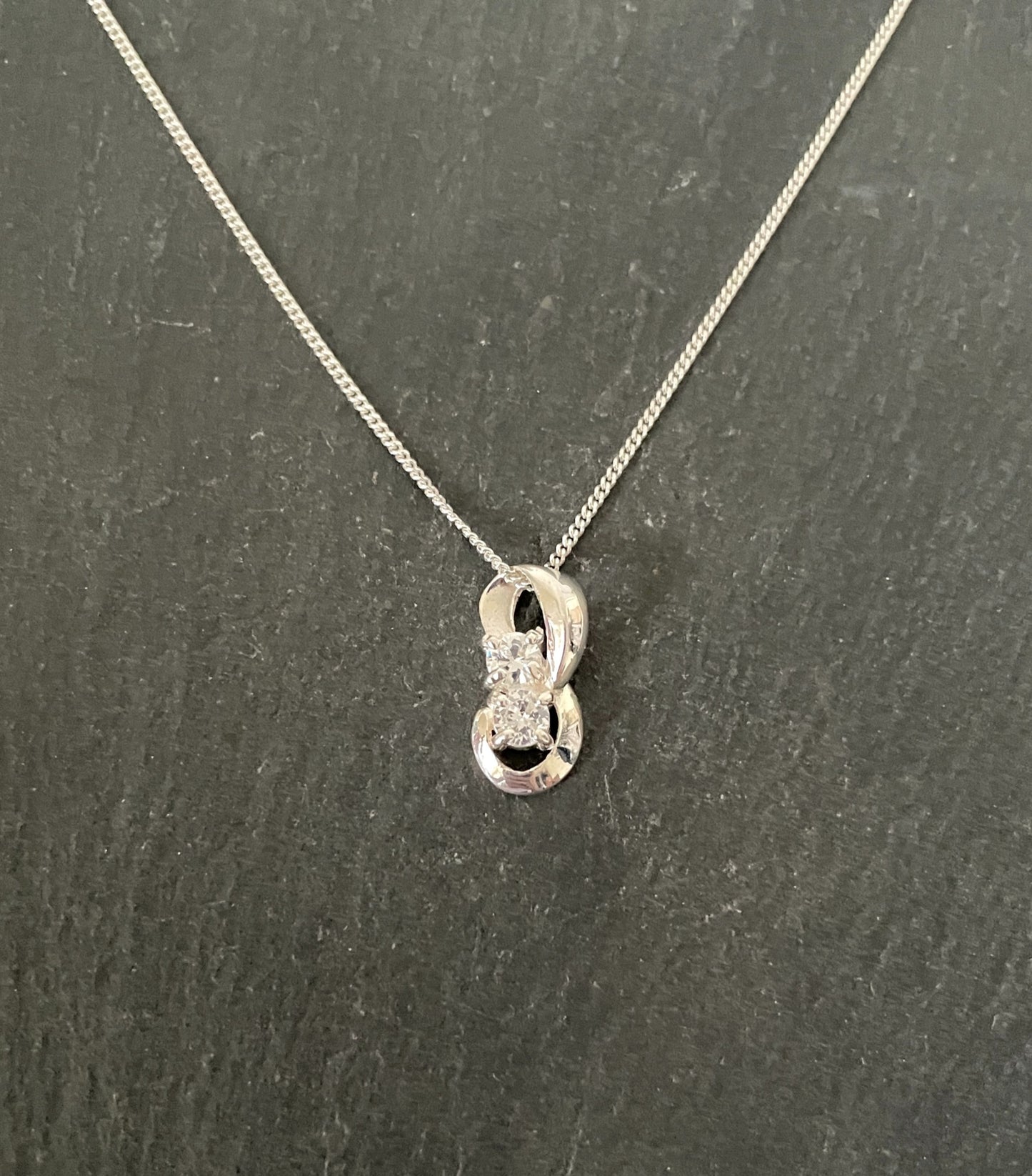 Cubic Zirconia and Silver Pendant image 0