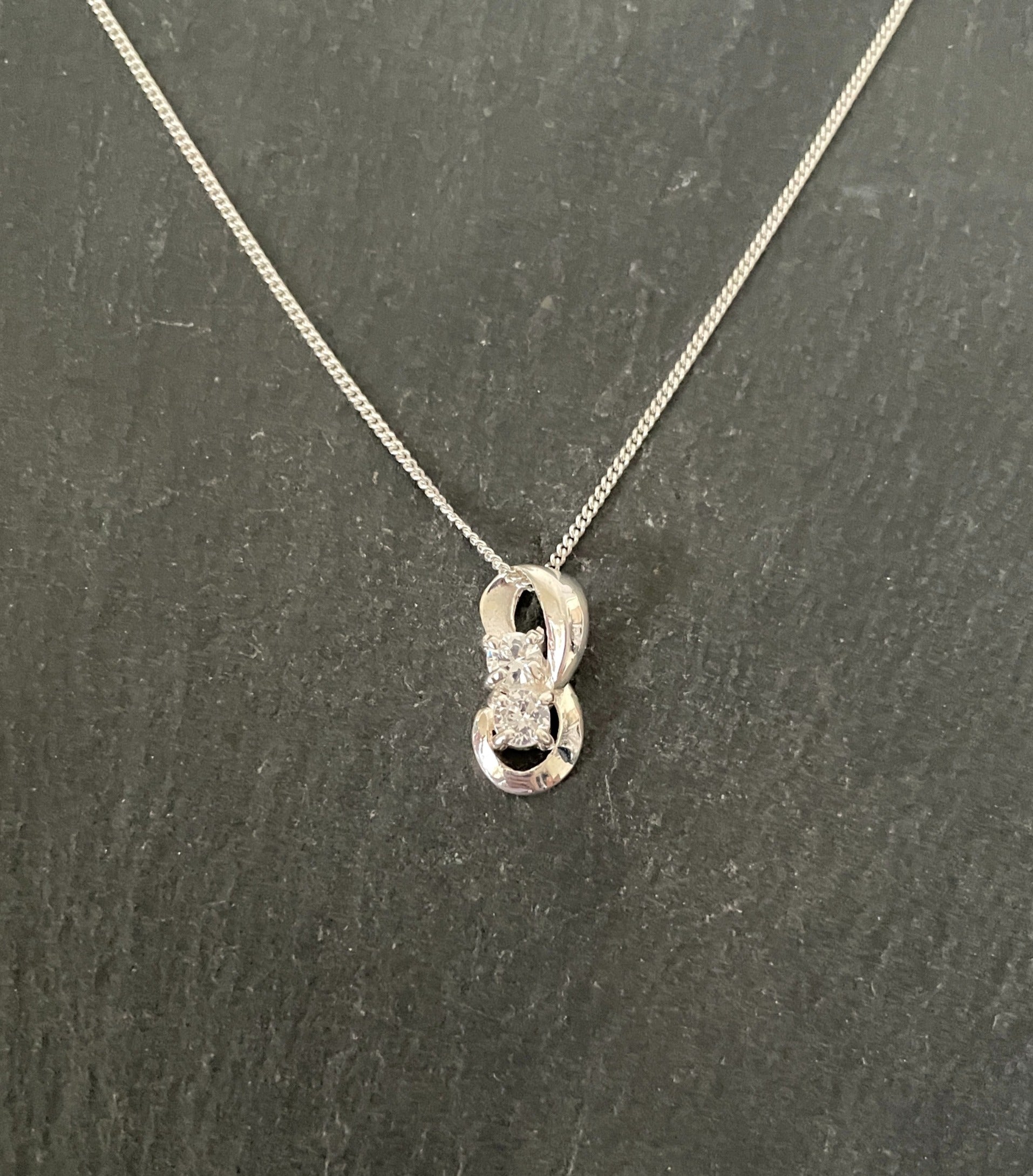 Cubic Zirconia and Silver Pendant image 0