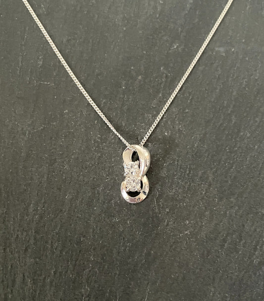 Cubic Zirconia and Silver Pendant image 0
