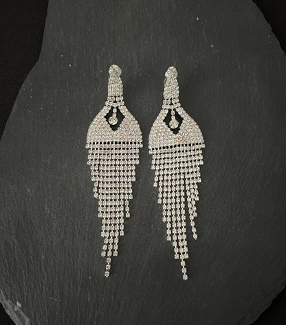 Bling Drop Clip On Earrings image 0
