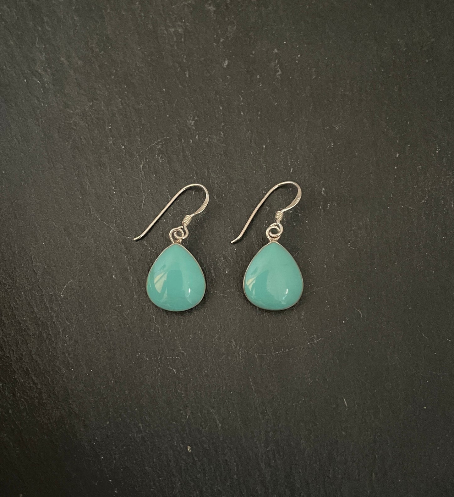 Turquoise Triangle Earrings image 0