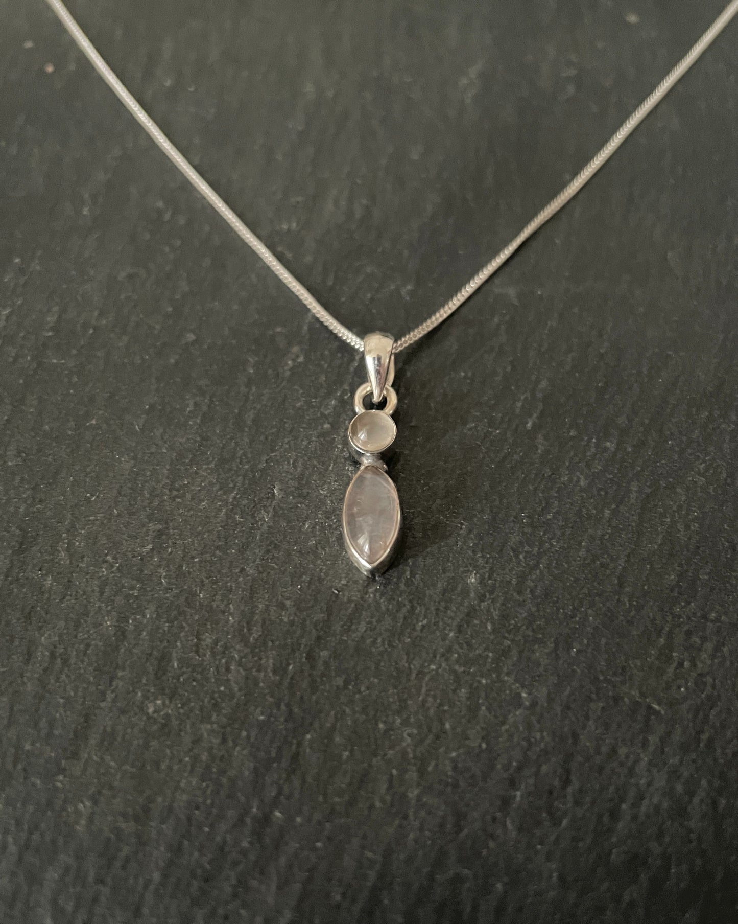 Rose Quartz and Silver Pendant image 1