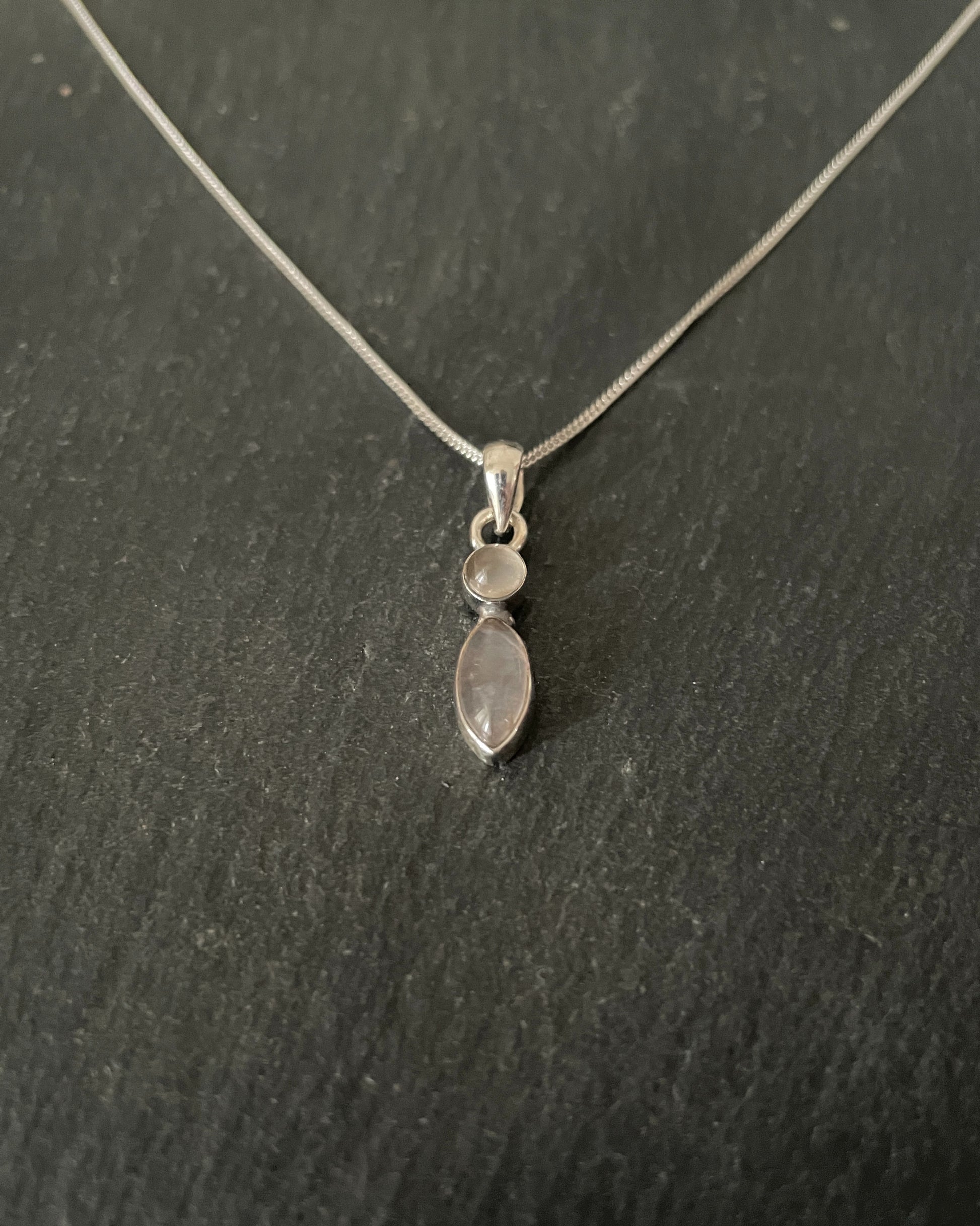 Rose Quartz and Silver Pendant image 1