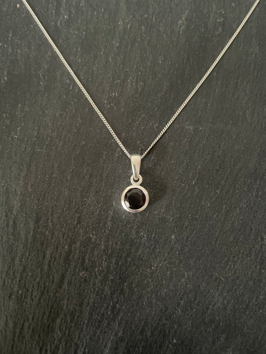 Round Garnet Pendant image 0