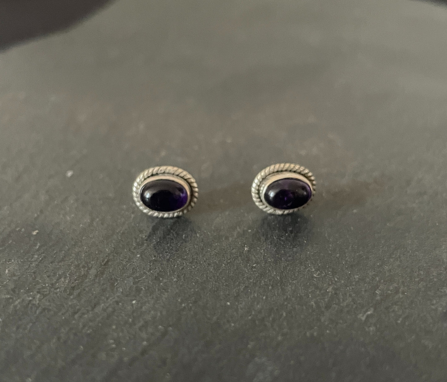 Amethyst Stud Earrings image 0