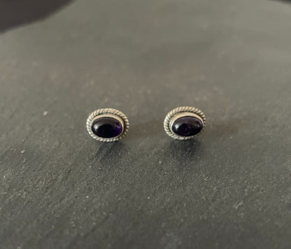 Amethyst Stud Earrings image 0