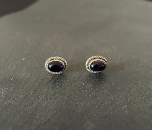 Amethyst Stud Earrings image 0