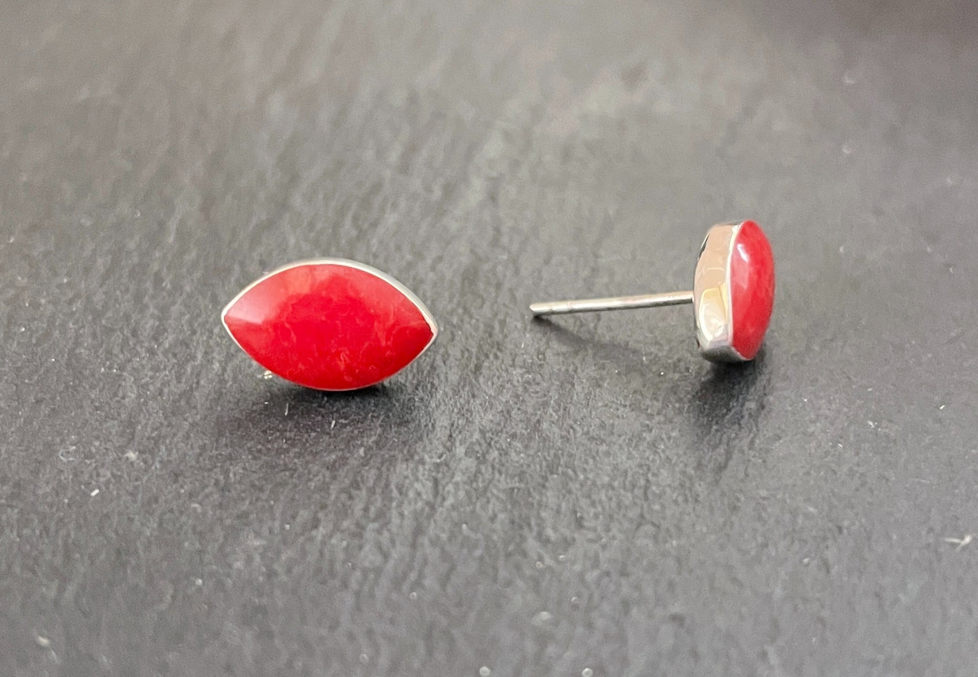Coral Stud Earrings image 1