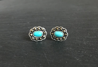 Marcasite Oval Studs image 0