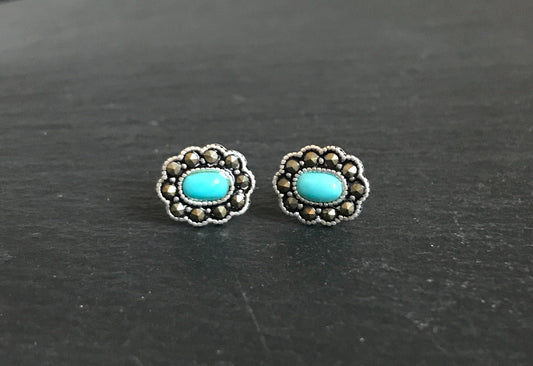 Marcasite Oval Studs image 0