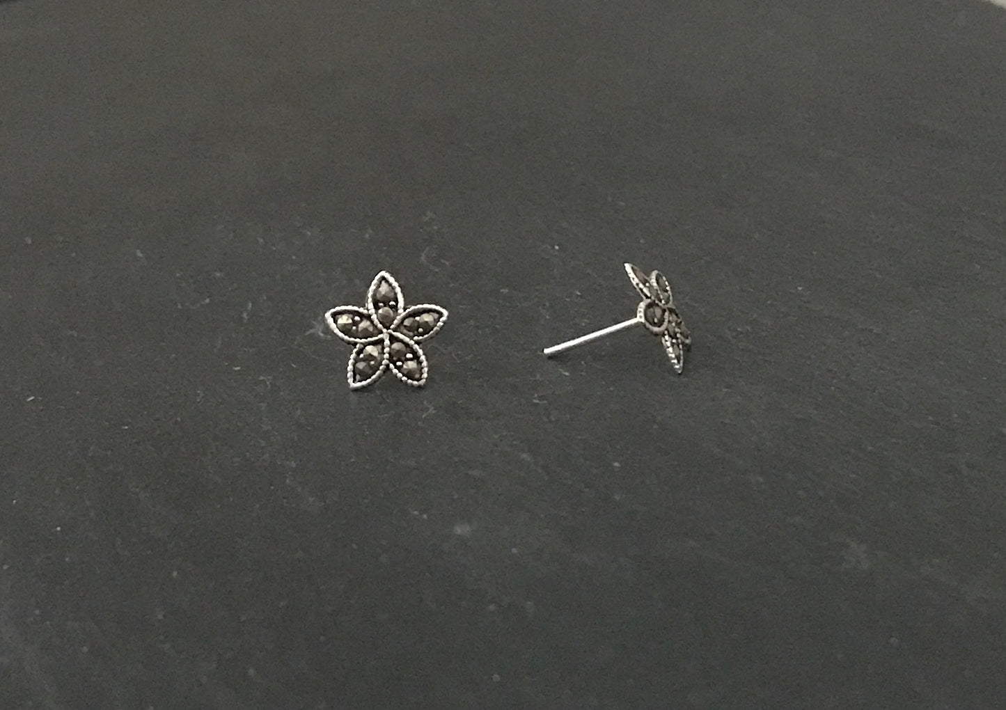 Marcasite Flower Studs image 1