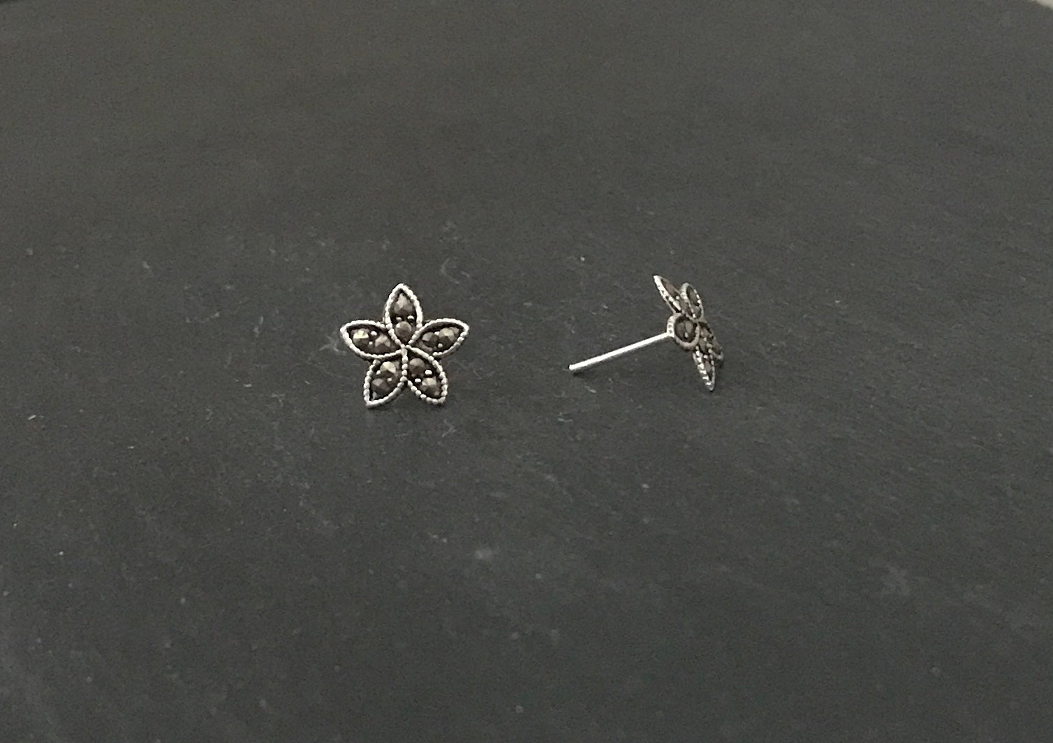 Marcasite Flower Studs image 1