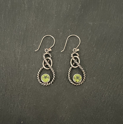 Peridot and Silver Earrings image 0