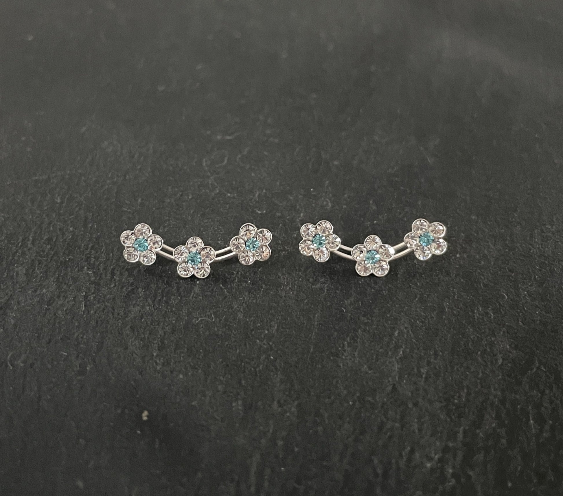 Three Flower Ear Climbers image 4