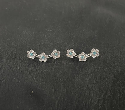 Three Flower Ear Climbers image 4